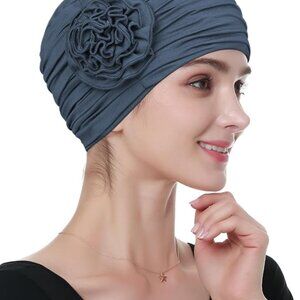 3 Alnorm Chemo Caps Flower Design Caps Cancer Headwear for Women